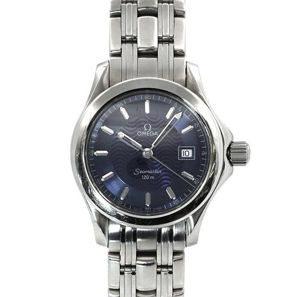 OMEGA Seamaster 120 Date 2571 81 Quartz Blue Dial Ladies Watch 90243453